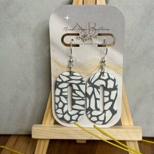 Black and White Dangle Earrings